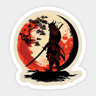 Nouveau Red samurai Sticker